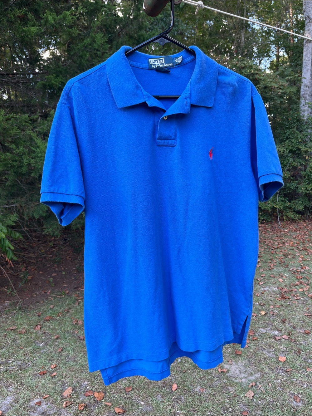 Polo by Ralph Lauren Bright Blue Short-Sleeve Polo with Red Pony